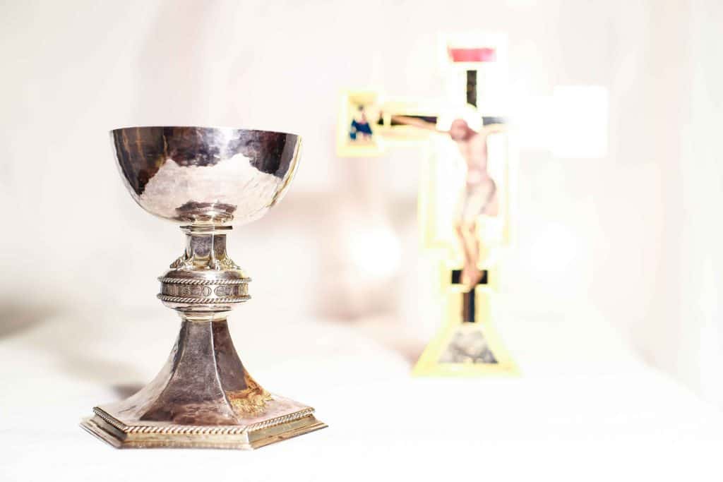gold trophy on white table