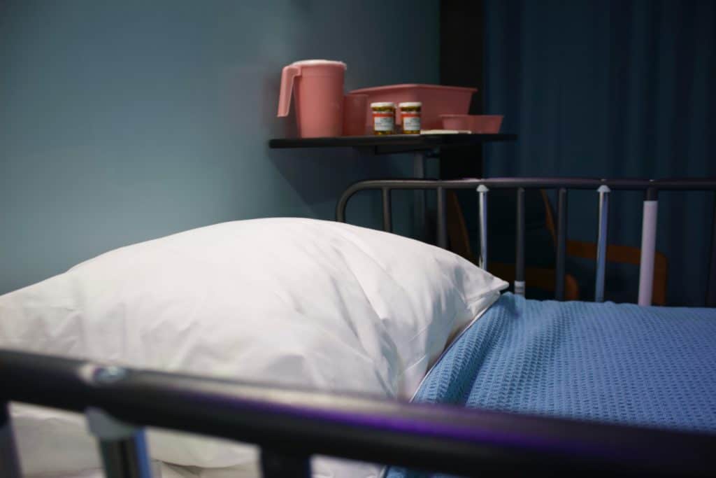 hospital bed, last rites